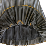 Anthropologie HD in Paris Metallic Pleated Skirt Size Medium