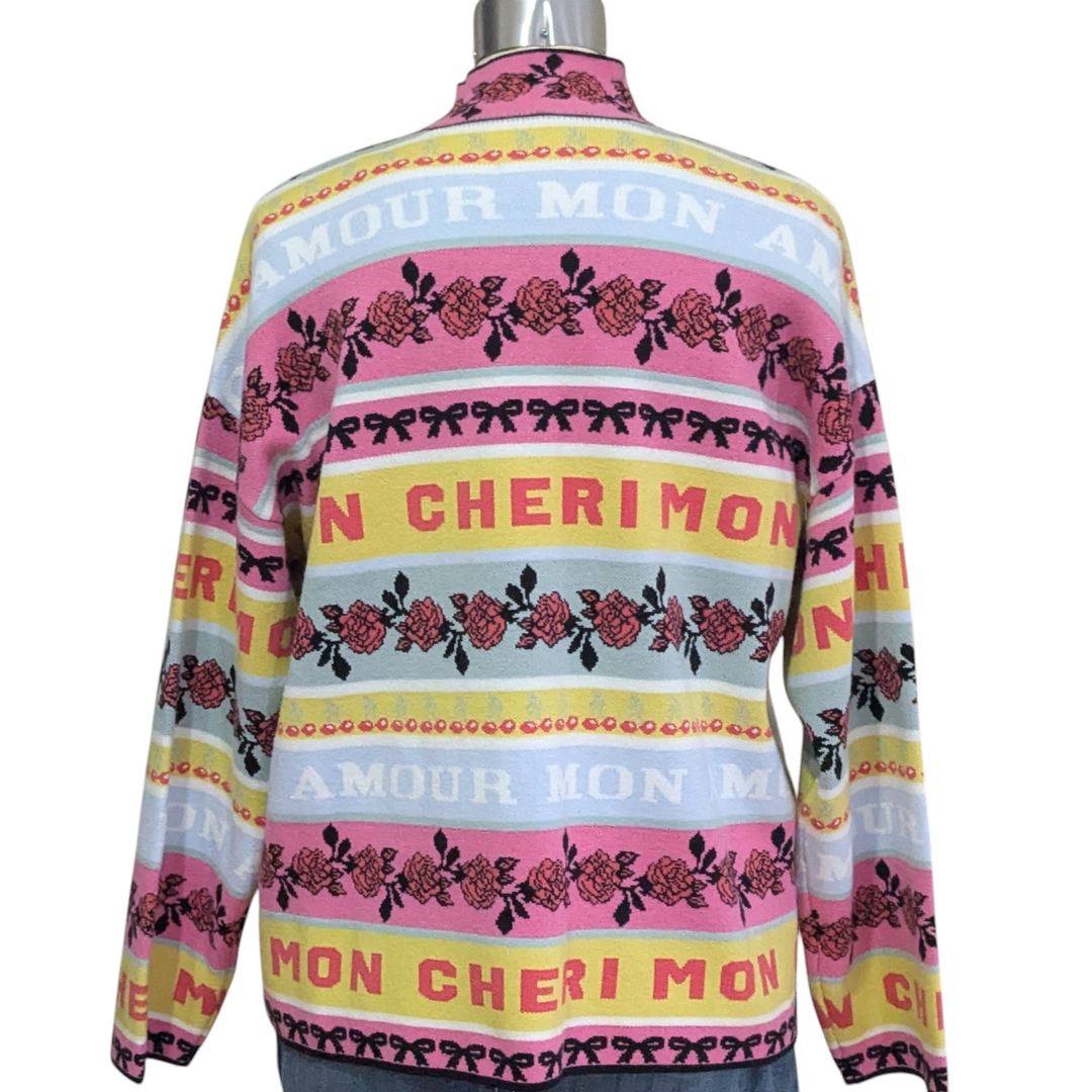 Anthropologie Maeve Fanciful Mon Cheri Sweater Size 1X