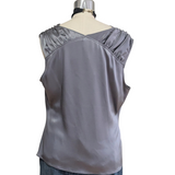 St John Liquid Satin Cowl Neck Top Size 14 NWT