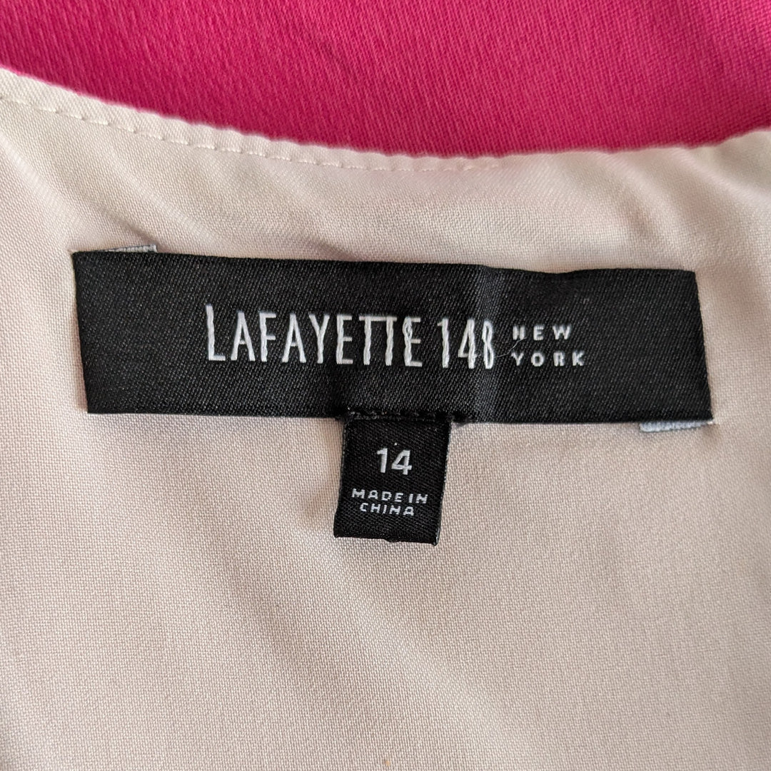 Lafayette 148 Silk Sheath Dress Size 14