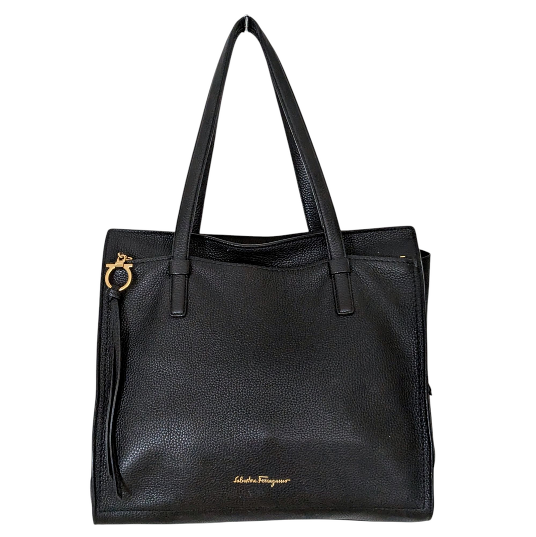 Salvatore Ferragamo Black Leather Tote