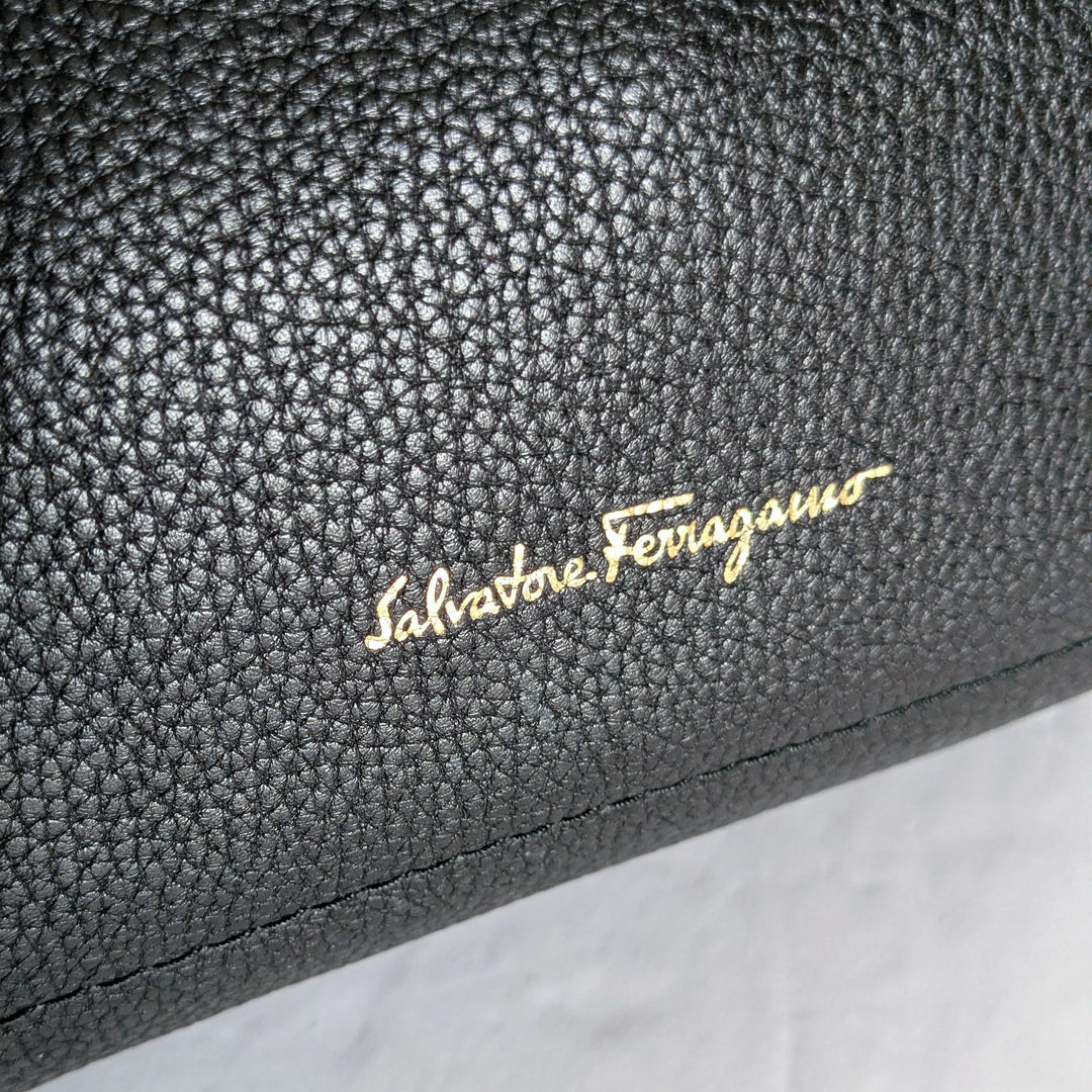 Salvatore Ferragamo Black Leather Tote