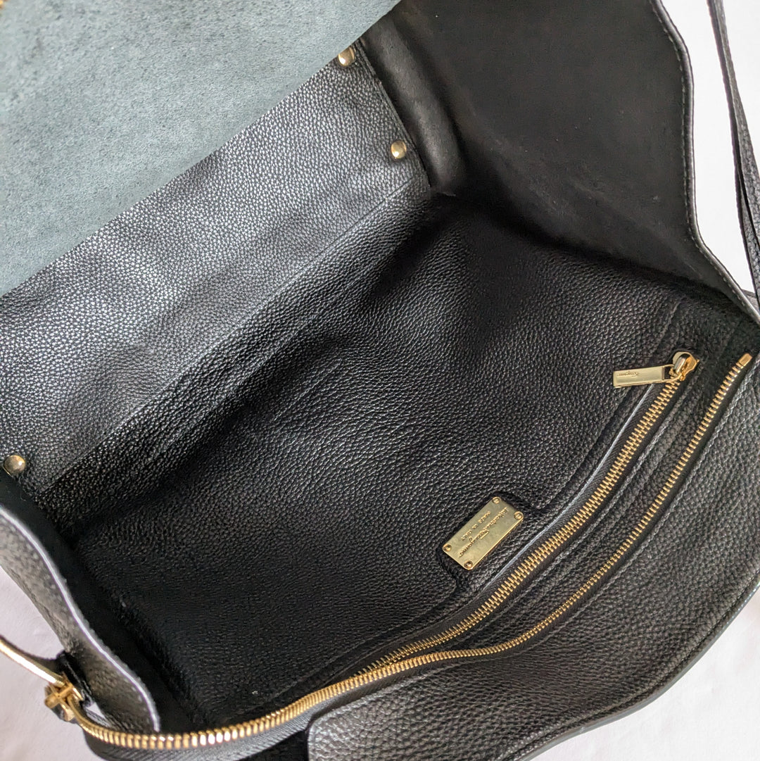 Salvatore Ferragamo Black Leather Tote