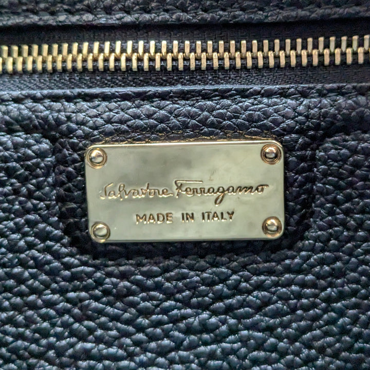 Salvatore Ferragamo Black Leather Tote