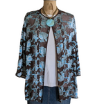Poeme by Citron Silk Blend Kimono Size 1X