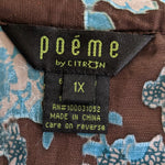 Poeme by Citron Silk Blend Kimono Size 1X