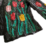 Judith Ann Creations Vintage Sequin Jacket Size Large