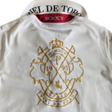 Piel de Toro White Polo Shirt Size Small