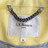 L.K. Bennett Jolie Coat Yellow Size Medium