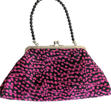 Glenda Gies Pink and Black Frame Bag