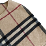 Burberry Vintage Novo Check Wool Poncho