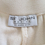 St John Santana Knit Shorts in Cream Size 6