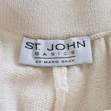 St John Santana Knit Shorts in Cream Size 6
