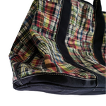 J. Crew Madras Plaid Overnight Tote