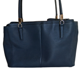 Coach Madison Saffiano Leather Christie Carryall Navy Tote