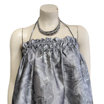Ganni Silver Metallic Dress Size 34