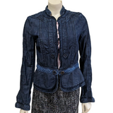 Anthropologie Elevenses Denim Blazer Size 6