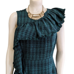 Chelsea28 Green Tweed Dress Size 6