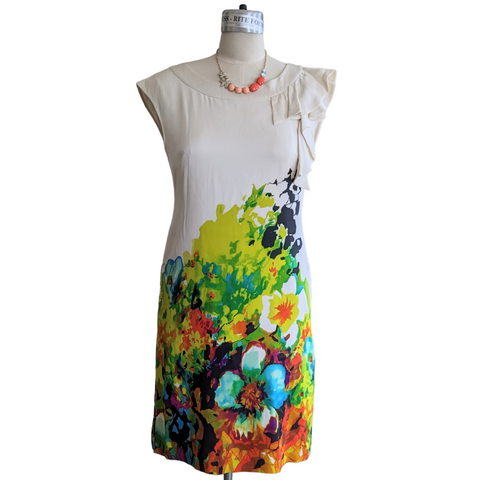 ECI Silk Blend Sheath Dress Size 8