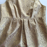 Jones New York Metallic Gold Silk Dress Size 14