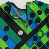 Vintage Green and Blue Knit Tunic Size Large