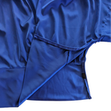 Cynthia Steffe Blue Satin Blouse Size Medium