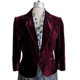 LOFT Burgundy Velvet Blazer Size 12