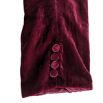 LOFT Burgundy Velvet Blazer Size 12