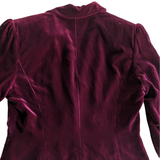 LOFT Burgundy Velvet Blazer Size 12