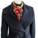Burberry Wool and Cashmere Pea Coat Black Size 2/4