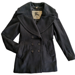 Burberry Wool and Cashmere Pea Coat Black Size 2/4