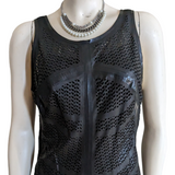 Theyskens' Theory Perforated Leather Dress Size 6