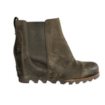Sorel Joan of Arctic Wedge Chelsea Boot Olive Size 7.5