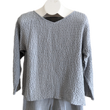 Eileen Fisher Waffle Texture Top Size Small