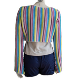 Fashion Nova Liliana Stripe Sweater Size XL