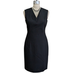 Ted Baker London Saloted Black Sheath Dress Size 8