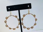 Gold Hoops With Gold Beads
