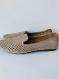 Me Too Perforated Taupe Suede Flat Size 9
