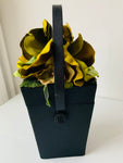 Liz Siri Signatures Black with Floral Detail Handbag