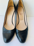 Ferragamo Black Leather Classic Pumps Size 9.5