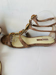 Bandelino Brown Strappy Sandals With Beads Size 9