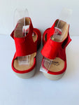 Clark’s Red Perforated Wedge Sandal Size 6.5