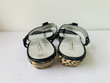 Via Spiga Black Wedge Sandals Size 7