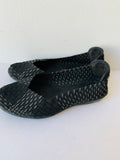 Bernie Mev Black and White Woven Flats