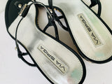 Via Spiga Black Wedge Sandals Size 7