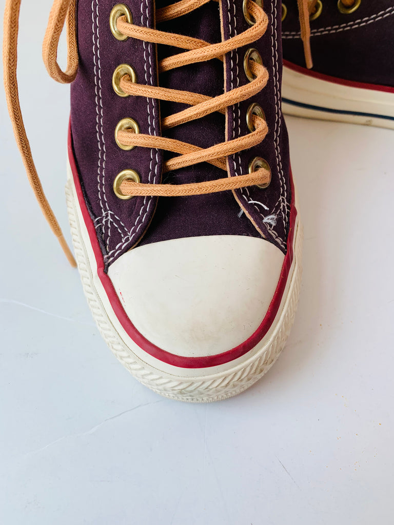 Burgundy 2025 wedge sneakers