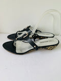 Via Spiga Black Wedge Sandals Size 7