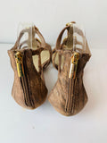 Bandelino Brown Strappy Sandals With Beads Size 9