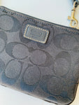 Coach Black Canvas C Wristlet