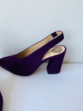 Vince Camuto Tashminta Puorple Suede Slingback Size 6.5